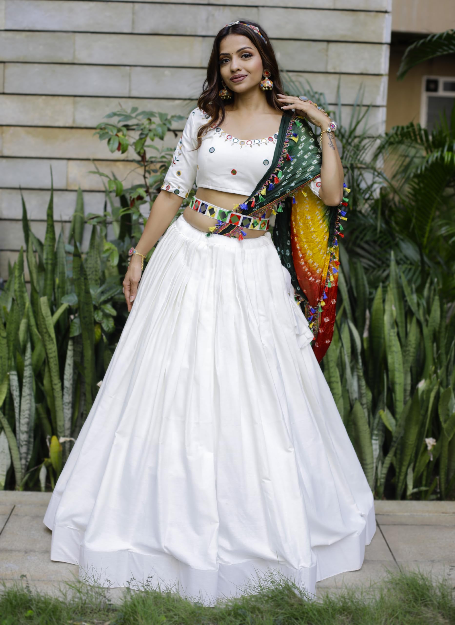  White Chaniya Choli 